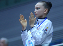 Bədii gimnastika üzrə 22-ci Azərbaycan Birinciliyi və Bölgələrarası Kubok yarışları davam edir. Bakı, Azərbaycan, 18 dekabr 2015